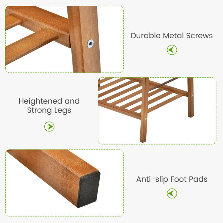 3 Tiers Vertical Bamboo Plant Stand