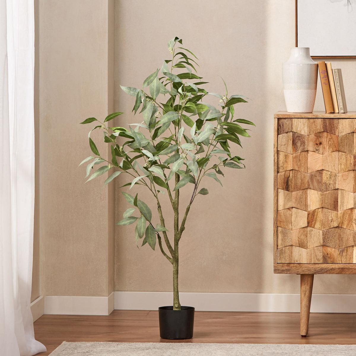 47.2 Inch Artificial Eucalyptus Leaves Bonsai
