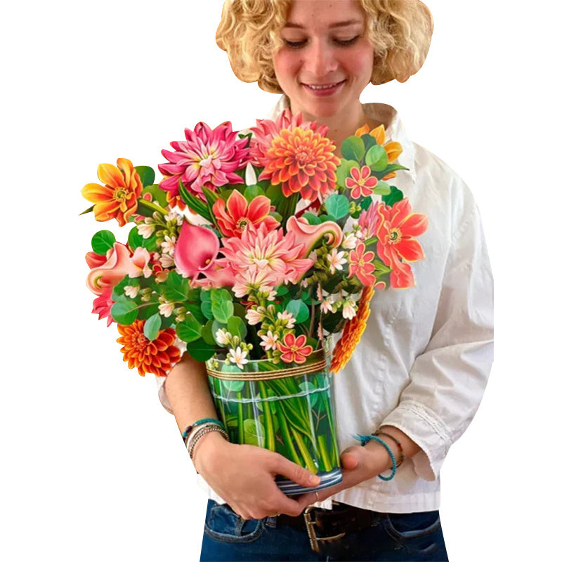 Pop Up Cards Forever Flower Bouquet 3D Popup Greeting Cards