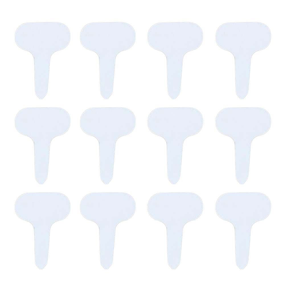 100 Pcs Plant Labels Plastic T-Type Plant Tags Nursery Garden Pot Plant Markers, White