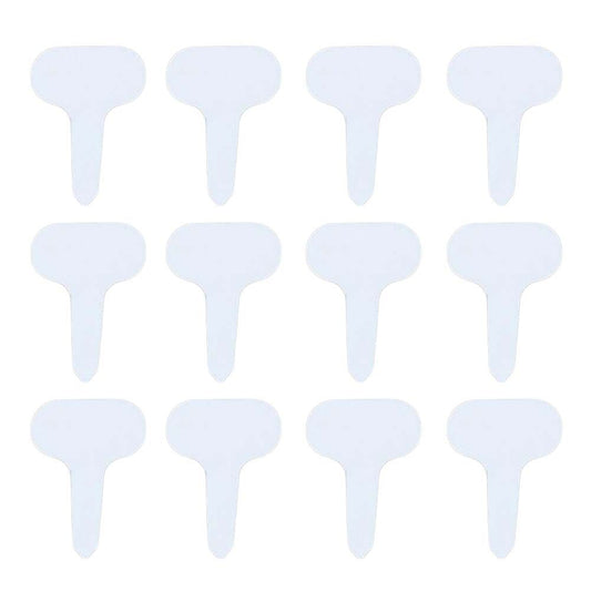 100 Pcs Plant Labels Plastic T-Type Plant Tags Nursery Garden Pot Plant Markers, White