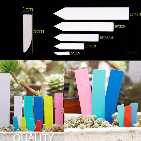 100 Pcs Plant Labels Plastic I-Type Plant Tags Nursery Garden Pot Plant Markers, Mini Size White