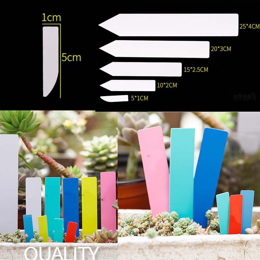 100 Pcs Plant Labels Plastic I-Type Plant Tags Nursery Garden Pot Plant Markers, Mini Size White