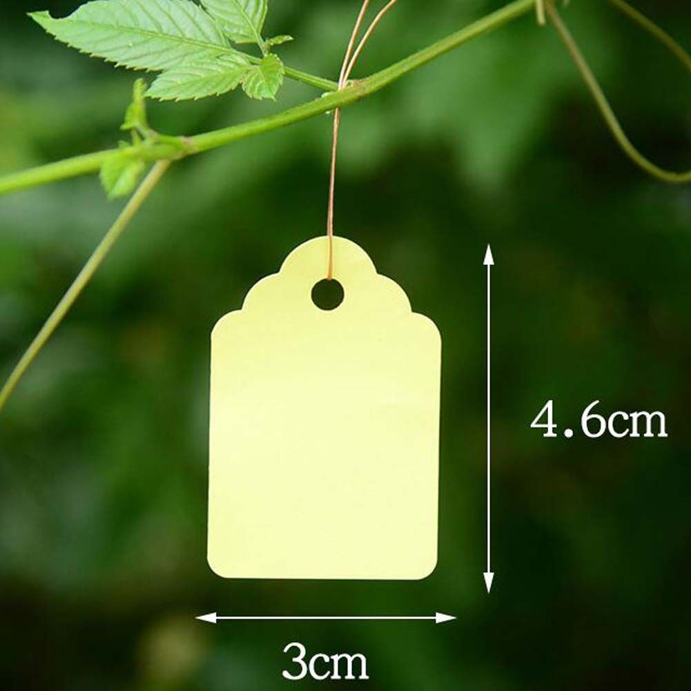 100 Pcs PVC Plant Labels Hanging String Plant Tags Waterproof Plant Markers, Random Color