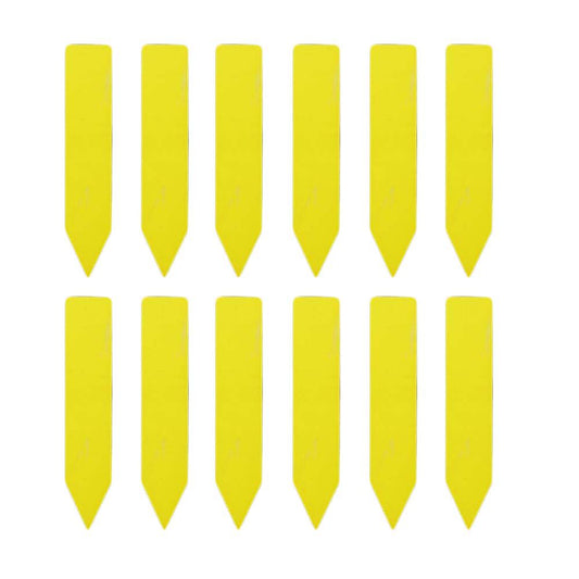 100 Pcs I-Type Plant Labels Plastic Nursery Garden Plant Tags Pot Plant Markers, Medium Size Yellow