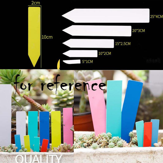 100 Pcs I-Type Plant Labels Plastic Nursery Garden Plant Tags Pot Plant Markers, Medium Size Yellow