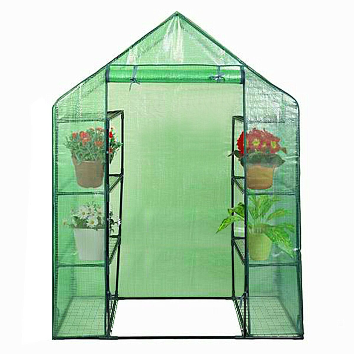 Mini Portable 4 Tier 8 Shelves Walk-in Plant Greenhouse