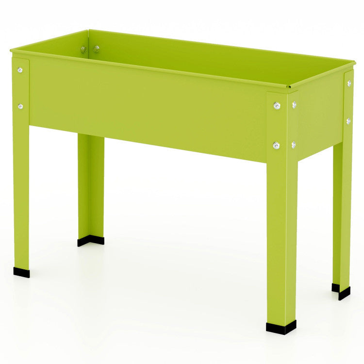 Metal Raised Garden Bed with Legs and Drainage Hole