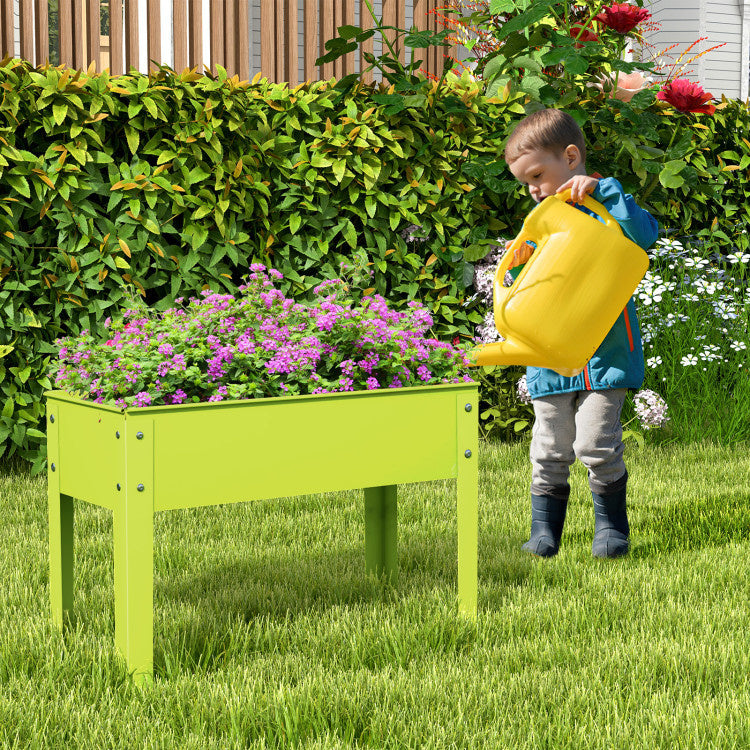 Metal Raised Garden Bed with Legs and Drainage Hole
