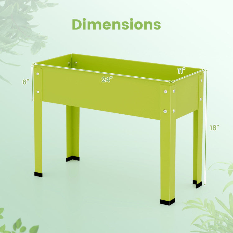 Metal Raised Garden Bed with Legs and Drainage Hole