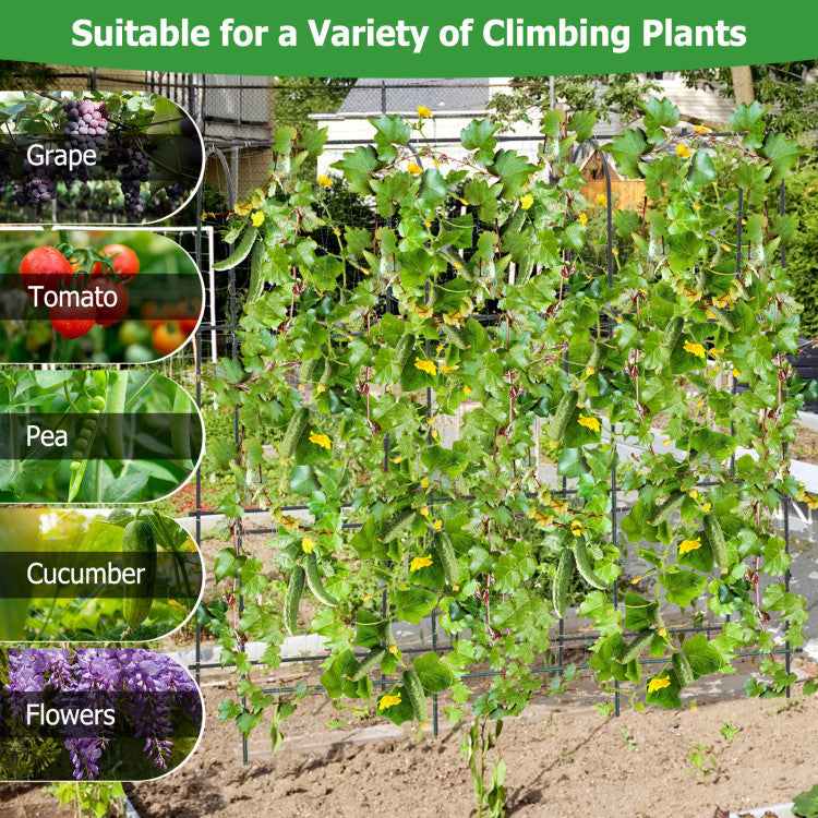 71 x 71 Inch U-Shaped Tall Garden Arched Trellis for Climbing Plants