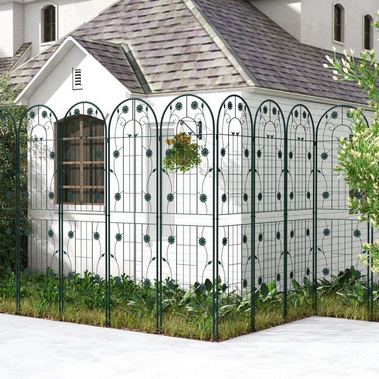 2 Pack 71 x 20 Inches Metal Garden Trellis Rustproof Plant Support for Climbing Plants