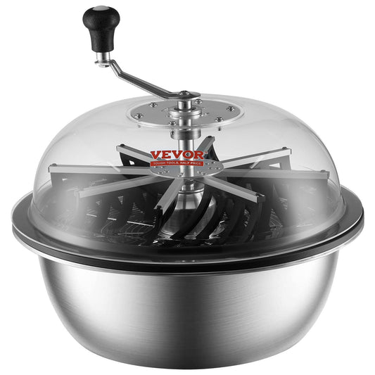 VEVOR Leaf Bowl Trimmer, 19'' Trimmer Bowl, Manual Bud Trimmer with Stainless-Steel Blades for Twisted Spin Cut, Clear Visibility Dome, Foldable Herb Drying Rack and Hand Pruner Included