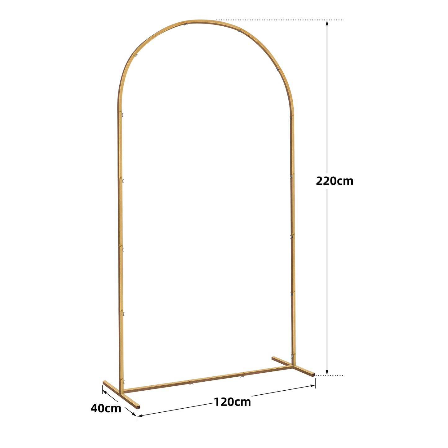 47.2" W x 86.6" H Iron Arch Roof for Garden Wedding